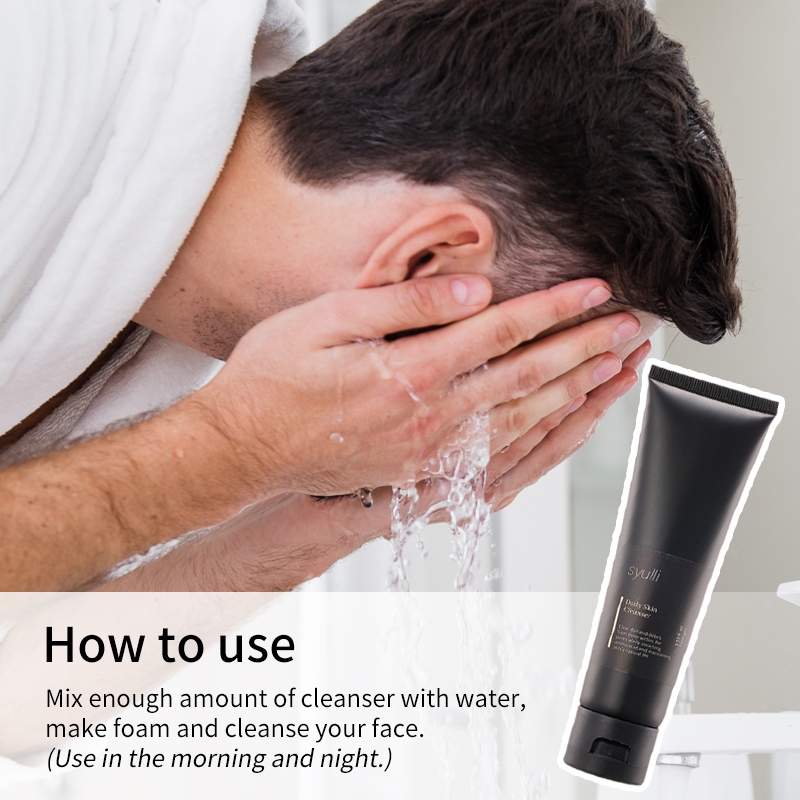 Private Label Men's Face Deep Cleansing Blackhead Remover Oil Control Face Cleanser Face Wash for Men