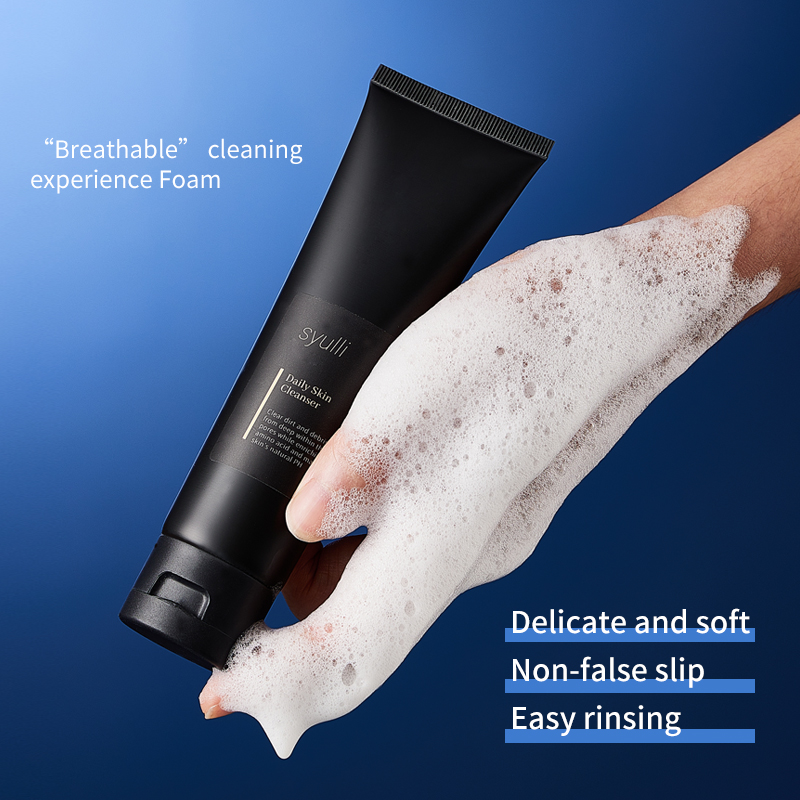 Private Label Men's Face Deep Cleansing Blackhead Remover Oil Control Face Cleanser Face Wash for Men