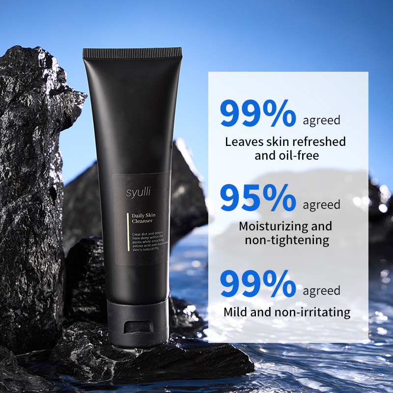 Private Label Men's Face Deep Cleansing Blackhead Remover Oil Control Face Cleanser Face Wash for Men