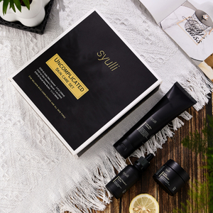 Private Label Natural Organic Anti Aging Products VC Facial Skincare Cream Serum Cleanser 3 Pieces Men's Skin Care Set