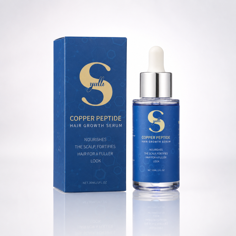 Syulli 1% Copper Peptide Hair Growth Serum, Anti Hair Loss, Plant Seed Oil Blend, 1ml X 55