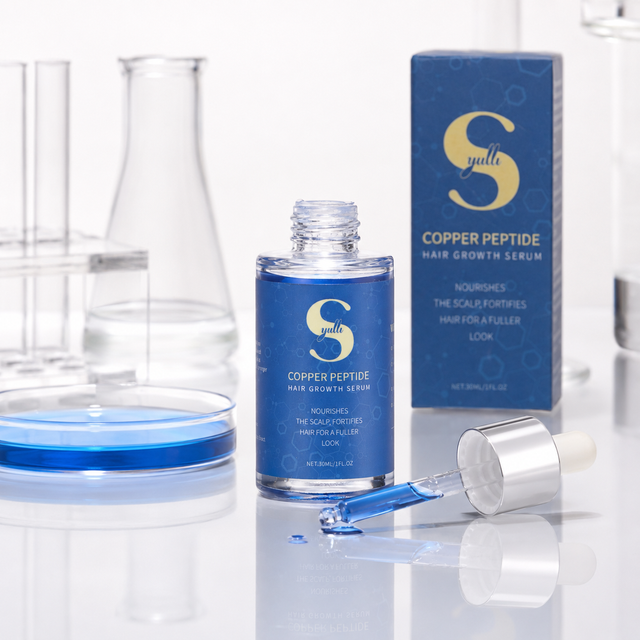 Syulli 1% Copper Peptide Hair Growth Serum, Anti Hair Loss, Plant Seed Oil Blend, 1ml X 55