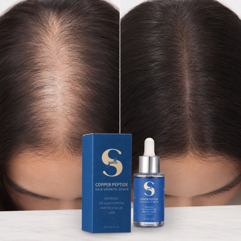 Syulli 1% Copper Peptide Hair Growth Serum, Anti Hair Loss, Plant Seed Oil Blend, 1ml X 55